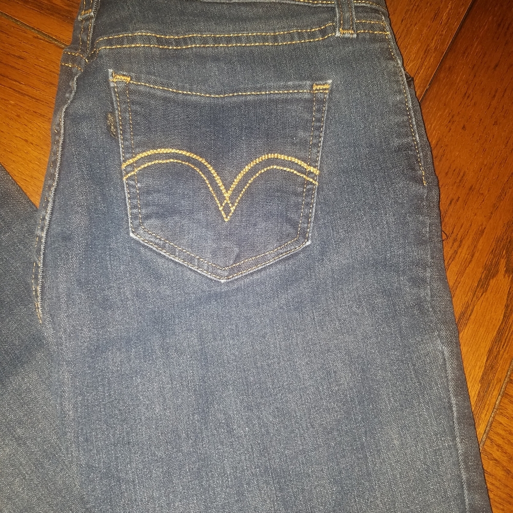 Ladies Levi's 535 Legging Denim Jeans Dark finish Sz 7M - Picture 2 of 6